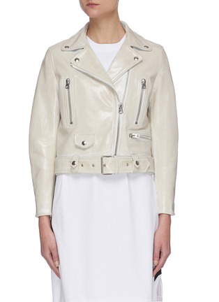 Main View - Click To Enlarge - ACNE STUDIOS - Belted leather biker jacket