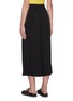 Back View - Click To Enlarge - ACNE STUDIOS - Wide leg contrast stitch elastic waist twill pants