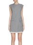 Main View - Click To Enlarge - ACNE STUDIOS - Paneled pinstripe chain detail sleeveless dress