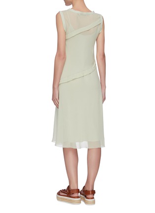 Back View - Click To Enlarge - ACNE STUDIOS - Bias-cut diagonal tiered A-line dress