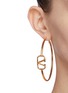 Figure View - Click To Enlarge - VALENTINO GARAVANI - Valentino Garavani 'VLOGO' small hoop earrings