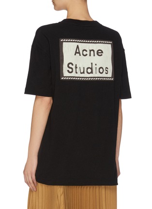 Back View - Click To Enlarge - ACNE STUDIOS - Label patch oversized cotton T-shirt