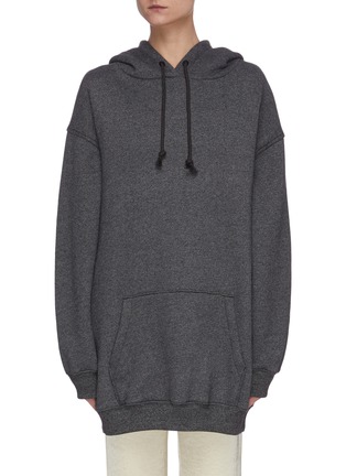 Main View - Click To Enlarge - ACNE STUDIOS - Oversized label patch cotton hoodie