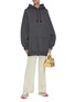 Figure View - Click To Enlarge - ACNE STUDIOS - Oversized label patch cotton hoodie