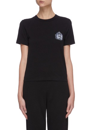 Main View - Click To Enlarge - ACNE STUDIOS - Graphic print crop T-shirt