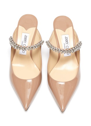 Detail View - Click To Enlarge - JIMMY CHOO - 'Bing 65' crystal strap patent leather pumps