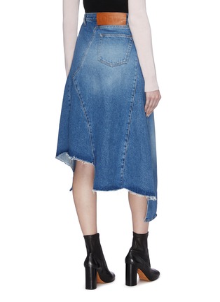 Back View - Click To Enlarge - LOEWE - Panelled denim skirt