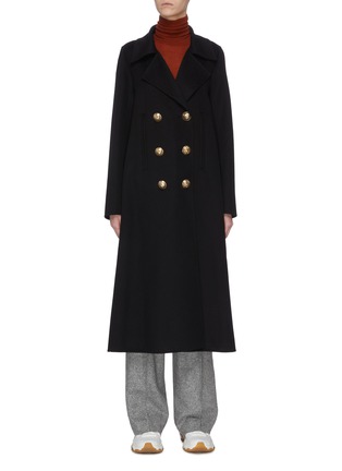 Main View - Click To Enlarge - LOEWE - Double breasted flared coat