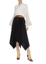 Figure View - Click To Enlarge - LOEWE - Asymmetric belted pleated skirt