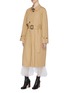 Detail View - Click To Enlarge - LOEWE - Contrast collar belted trench coat