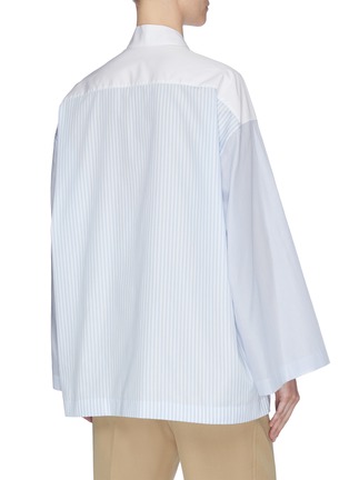 Back View - Click To Enlarge - LOEWE - Stripe colourblock asymmetric shirt