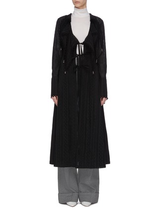 Main View - Click To Enlarge - LOEWE - Tie front lace coat