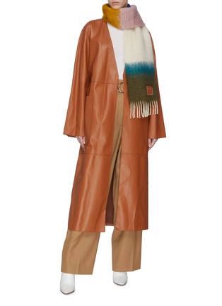 Figure View - Click To Enlarge - LOEWE - Belted leather coat