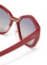 Detail View - Click To Enlarge - PRADA - Bolded temples angular acetate frame sunglasses