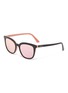 Main View - Click To Enlarge - PRADA - 'D Frame' acetate frame colourblock sunglasses