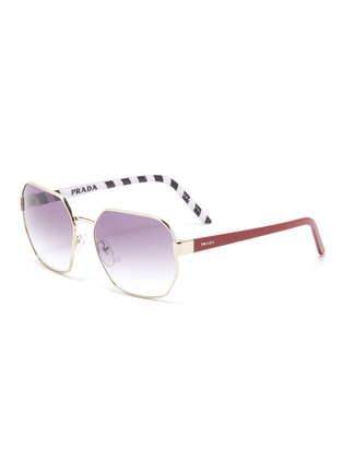 Main View - Click To Enlarge - PRADA - Angular frame acetate sunglasses