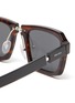 Detail View - Click To Enlarge - PRADA - Tortoiseshell effect acetate frame bold temple square sunglasses