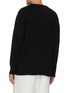 Back View - Click To Enlarge - LOEWE - Logo suede stitch rib knit sweater