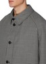 Detail View - Click To Enlarge - LOEWE - Houndstooth Print Leather Collar Car Coat