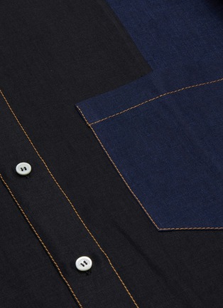  - LOEWE - Panelled contrast stitch shirt