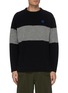 Main View - Click To Enlarge - LOEWE - Contrast panel anagram embroidered sweater