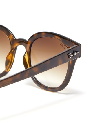 Detail View - Click To Enlarge - RAY-BAN - Square tortoiseshell effect acetate frame sunglasses