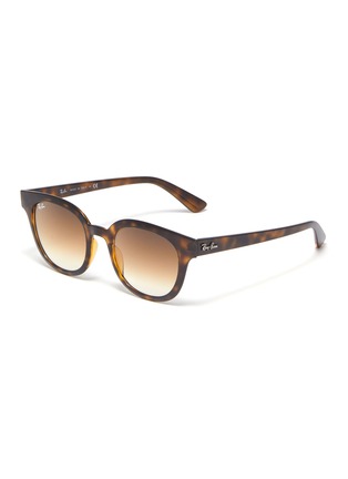 Main View - Click To Enlarge - RAY-BAN - Square tortoiseshell effect acetate frame sunglasses