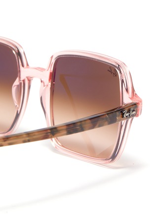 Detail View - Click To Enlarge - RAY-BAN - Acetate transparent frame square sunglasses
