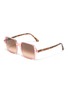 Main View - Click To Enlarge - RAY-BAN - Acetate transparent frame square sunglasses