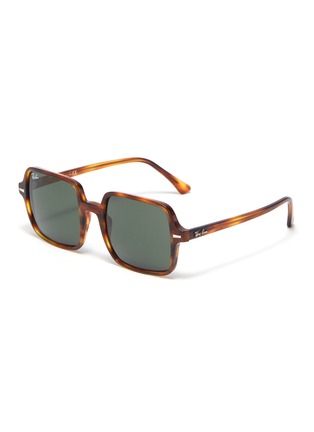 Main View - Click To Enlarge - RAY-BAN - Turtoiseshell effect acetate frame rectangular sunglasses