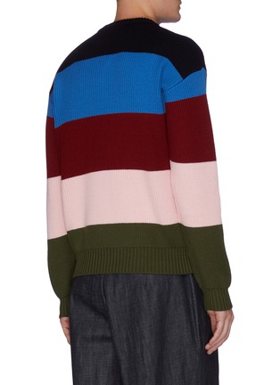 Back View - Click To Enlarge - LOEWE - Eye/LOEWE/Nature colourblock stripe sweater