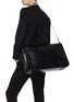 Front View - Click To Enlarge - SAINT LAURENT - 'YSL SDJ' tonal leather weekend bag