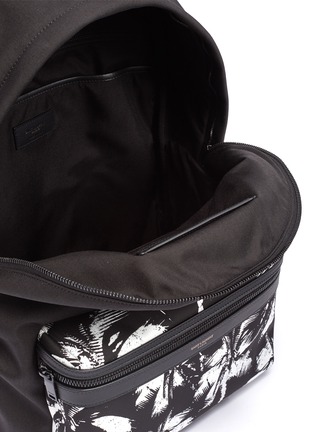 Detail View - Click To Enlarge - SAINT LAURENT - 'City' palm print backpack
