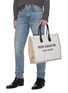 Figure View - Click To Enlarge - SAINT LAURENT - 'Noe Rive Gauche' canvas shopper tote bag
