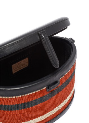 Detail View - Click To Enlarge - HUNTING SEASON - 'The Round Trunk' stripe leather shoulder bag