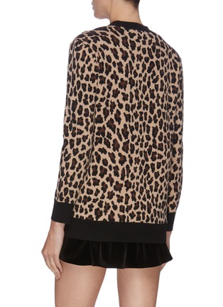 Back View - Click To Enlarge - ALICE & OLIVIA - Contrast hem leopard print cardigan