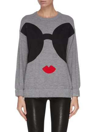 Main View - Click To Enlarge - ALICE & OLIVIA - Colourblock graphic print sweater