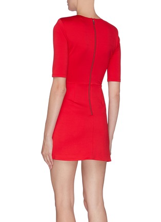 Back View - Click To Enlarge - ALICE & OLIVIA - Asymmetric mock wrap dress