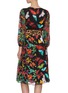 Back View - Click To Enlarge - ALICE & OLIVIA - 'Jesse' butterfly leopard print belted wrap dress