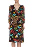 Main View - Click To Enlarge - ALICE & OLIVIA - 'Jesse' butterfly leopard print belted wrap dress