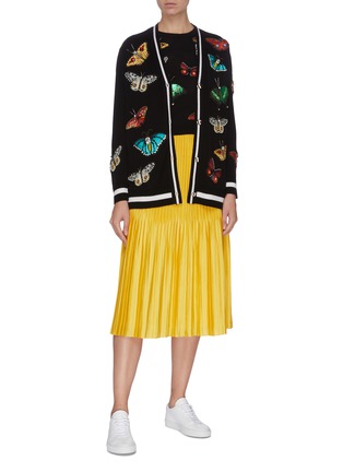 Figure View - Click To Enlarge - ALICE & OLIVIA - 'Ciara' butterfly embroidered wool pullover