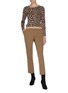 Figure View - Click To Enlarge - ALICE & OLIVIA - 'Connie' leopard print embellished knit top
