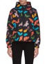 Main View - Click To Enlarge - ALICE & OLIVIA - 'Durham' butterfly print reversible hooded puffer jacket