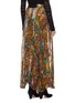 Back View - Click To Enlarge - ALICE & OLIVIA - 'Katz' pleated floral-print metallic maxi skirt