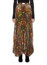 Main View - Click To Enlarge - ALICE & OLIVIA - 'Katz' pleated floral-print metallic maxi skirt