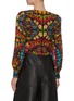 Back View - Click To Enlarge - ALICE & OLIVIA - 'Quilla' puff shoulder floral silk top