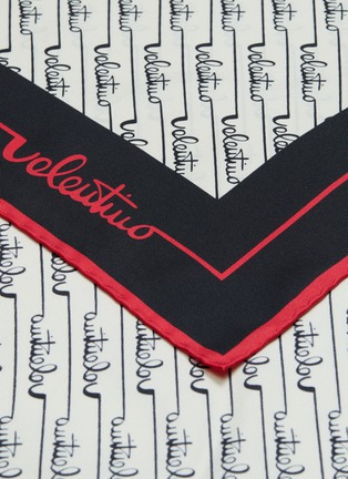Detail View - Click To Enlarge - VALENTINO GARAVANI - Valentino Garavani monogram print silk scarf