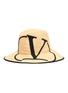 Main View - Click To Enlarge - VALENTINO GARAVANI - Valentino Garavani 'VLOGO' straw fedora hat