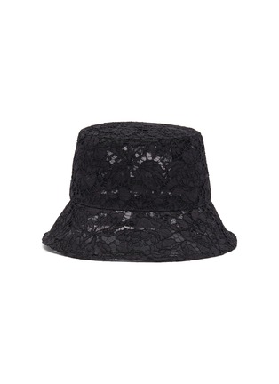 Main View - Click To Enlarge - VALENTINO GARAVANI - Valentino Agravaine floral print lace bucket hat
