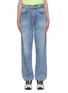 Main View - Click To Enlarge - ACNE STUDIOS - Light trash wash belted boyfriend jeans